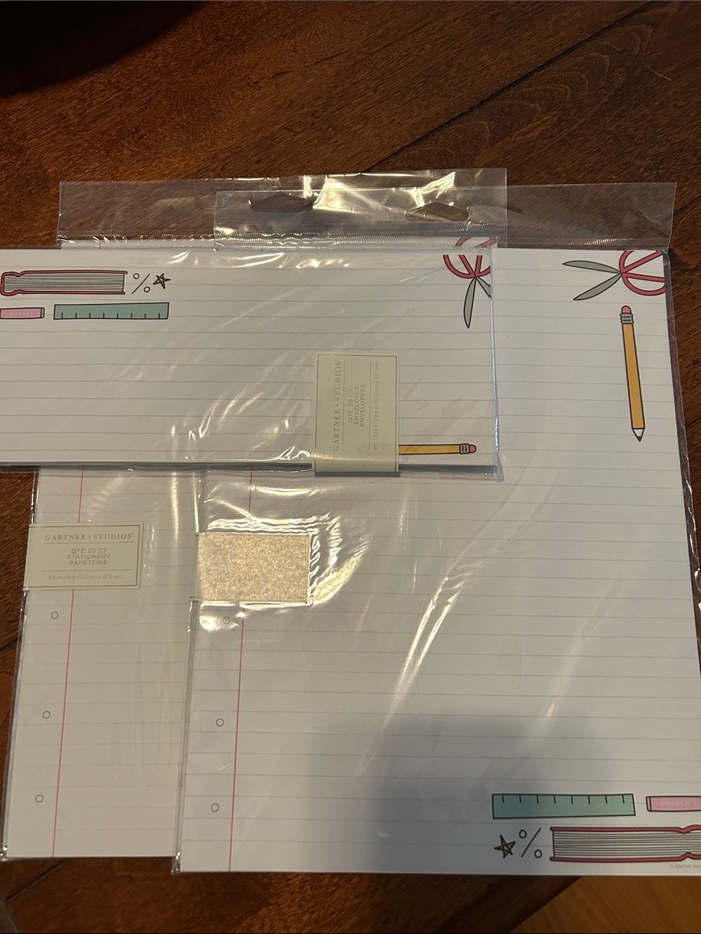 Gartner Studios Stationery Set with School  Motif - NWT